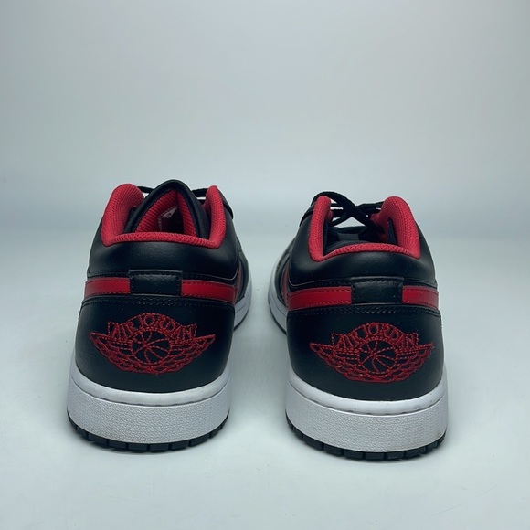 Nike Men’s Air Jordan 1 Low Shoes Black/Fire Red/White 553558-063 NWOB - Picture 5 of 5